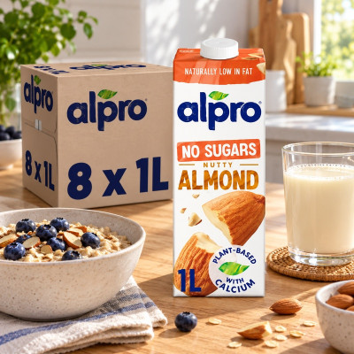 Alpro No Sugars Nutty Almond 1L (Case of 8)