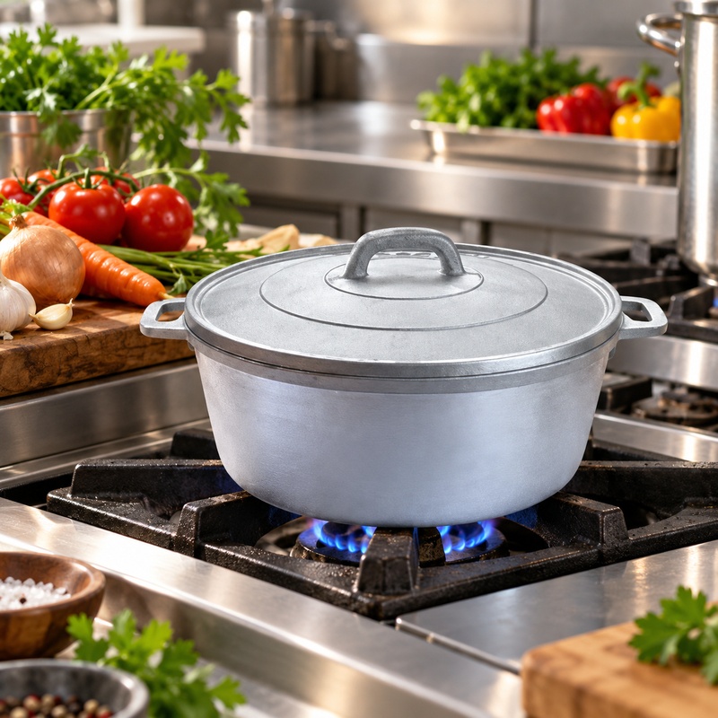8 L Heavy Duty Gravity Cast Aluminium Pot 1