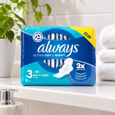 Always Ultra Day & Night Pads (S3) Wings x 36 [PM £2.69 ] (Case of 4)
