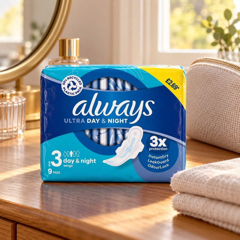 Always Ultra Day & Night Pads (S3) Wings x 36 [PM £2.69 ] (Case of 4)