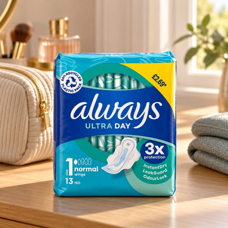 Always Ultra Day Pads Normal (S1) Wings x13 [PM £2.69 ] (Case of 24)