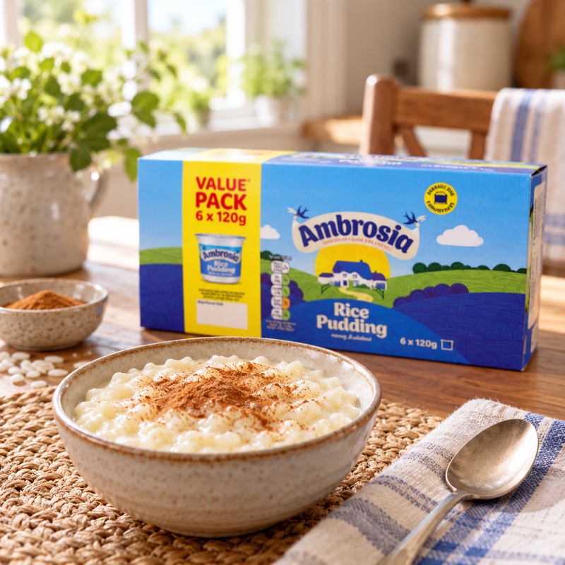 Ambrosia Ready To Eat Rice Pudding Pots 6 x 120g
