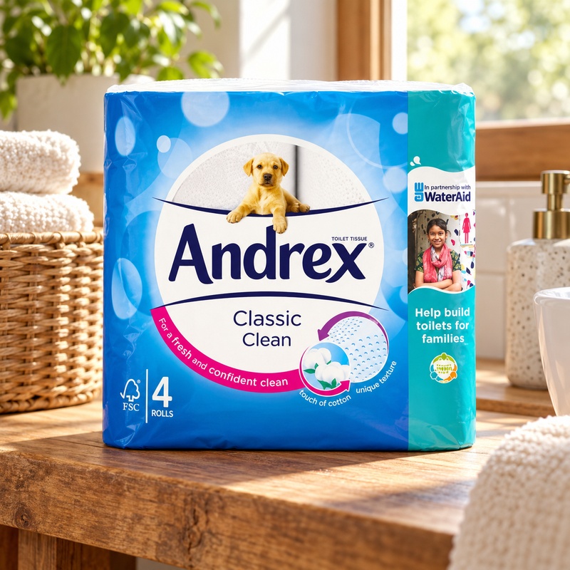 Andrex Classic Clean 4 Rolls (Case of 6)