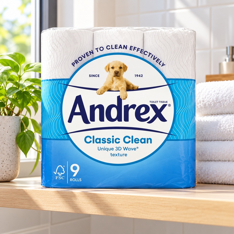 Andrex Classic Clean 9 Rolls (Pack of 4)