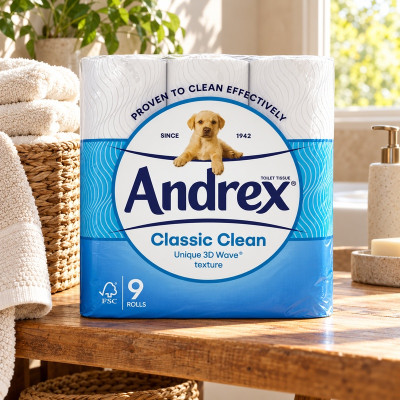 Andrex Classic Clean 9 Rolls (Pack of 4)