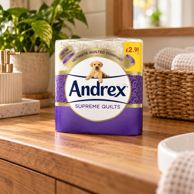 Andrex® Supreme Quilts Toilet Tissue, 4 Quilted Toilet Rolls (Case of 6)