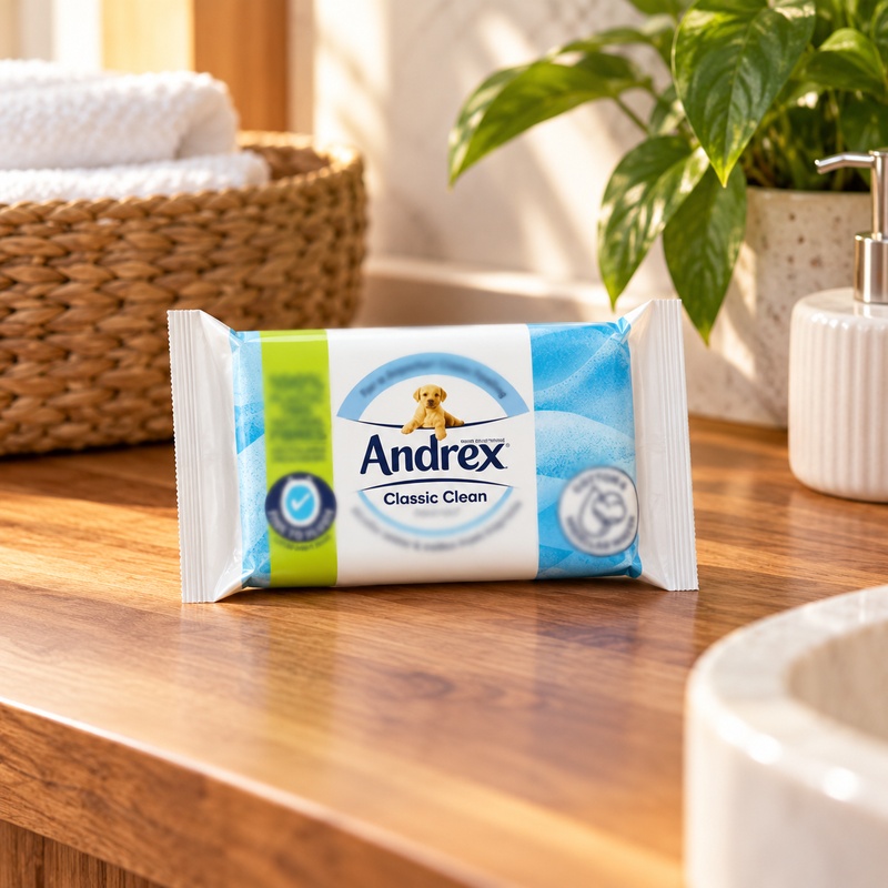 Andrex Classic Clean Flushable Toilet Wipes Single Pack (Case of 12)