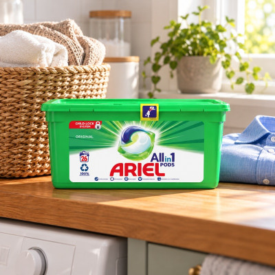 Ariel All-in-1 Pods Washing Liquid Capsules Original, 26 Washes (Case of 3)
