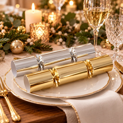 50 x 12 Inch Silver/Gold  Luxury Catering Crackers (1 x 50s)