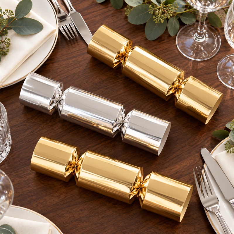 50 x 12 Inch Silver/Gold  Luxury Catering Crackers (1 x 50s)