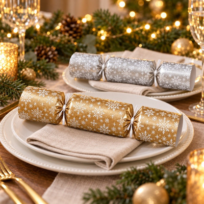 50 x 12 Inch Silver/Gold Catering Crackers (1 x 50s)