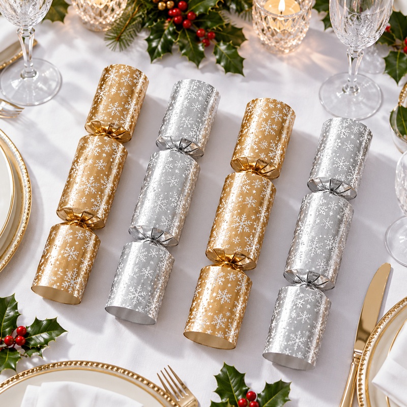 50 x 12 Inch Silver/Gold Catering Crackers (1 x 50s)