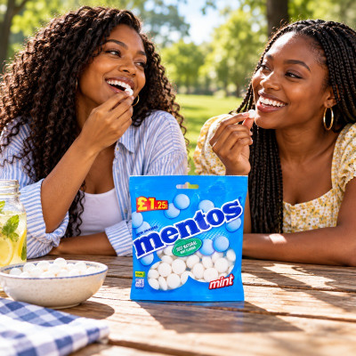 Mentos Chewy Dragees Mint Flavour 135g (12 x 135g)