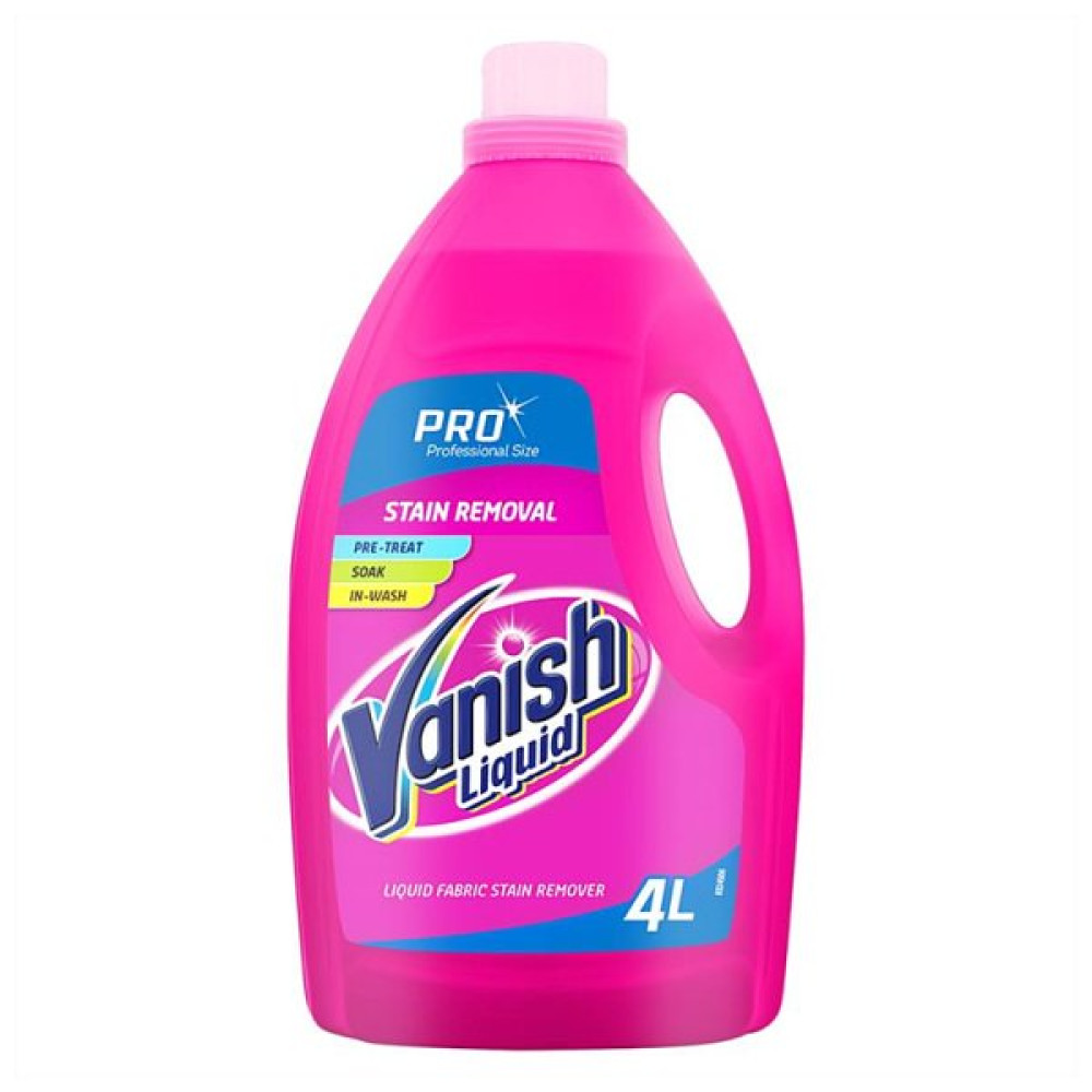 Vanish Professional Range Liquid Fabric Stain Remover 4L (4 x 4ltr)