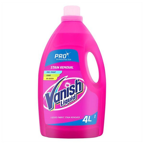Vanish Professional Range Liquid Fabric Stain Remover 4L (1 x 4ltr)
