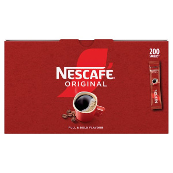 NESCAFE Original Instant Coffee Sachets - 200 x 1.8g Sticks (1 x 200s)