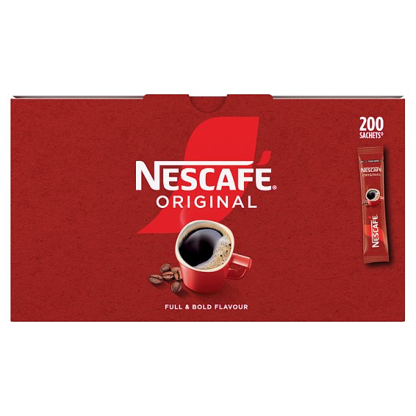 NESCAFE Original Instant Coffee Sachets - 200 x 1.8g Sticks (1 x 200s)