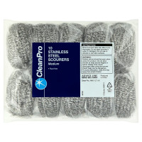 CleanPro 10 Stainless Steel Scourers Medium (1 x 10pk)