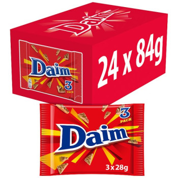 Daim Chocolate Bar 3 Pack Multipack 84g (3 x 28g) (24 x 3x28g)