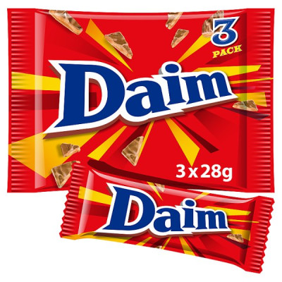 Daim Chocolate Bar 3 Pack Multipack 84g (3 x 28g) (24 x 3x28g) Daim Chocolate Bar 3 Pack Multipack 84g (3 x 28g) (24 x 3x28g)