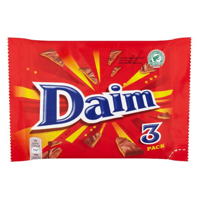 Daim Chocolate Bar 3 Pack Multipack 84g (3 x 28g) (24 x 3x28g) Daim Chocolate Bar 3 Pack Multipack 84g (3 x 28g) (24 x 3x28g)