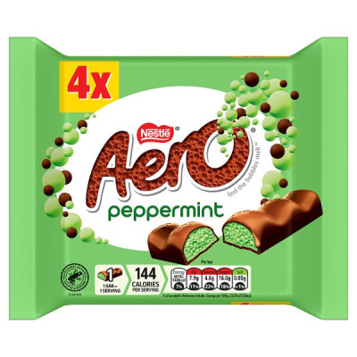 Aero Bubbly Peppermint Chocolate Bar 4 Pack Multipack 108g (14 x 108g)