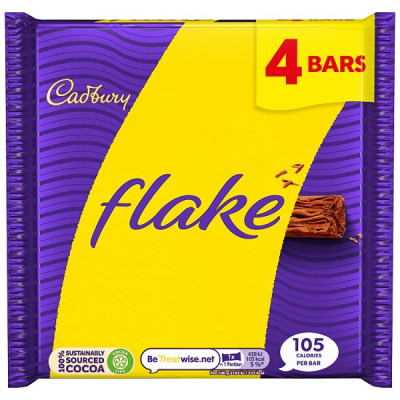 Cadbury Flake Chocolate Bar 4 Pack Multipack 80g (4 x 20g) (20 x 4x20g) Cadbury Flake Chocolate Bar 4 Pack Multipack 80g (4 x 20g) (20 x 4x20g)