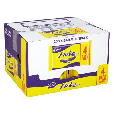 Cadbury Flake Chocolate Bar 4 Pack Multipack 80g (4 x 20g) (20 x 4x20g) Cadbury Flake Chocolate Bar 4 Pack Multipack 80g (4 x 20g) (20 x 4x20g)