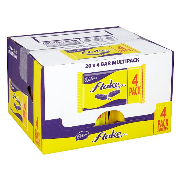 Cadbury Flake Chocolate Bar 4 Pack Multipack 80g (4 x 20g) (20 x 4x20g) Cadbury Flake Chocolate Bar 4 Pack Multipack 80g (4 x 20g) (20 x 4x20g)