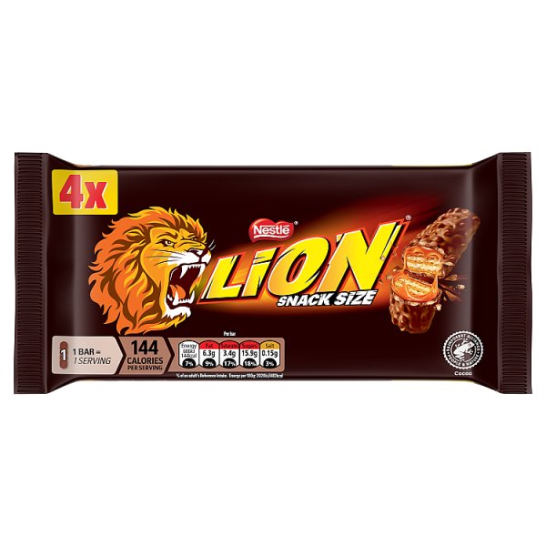 Lion Milk Chocolate Snacksize Bar 4 Pack Multipack 120g (10 x 120g)
