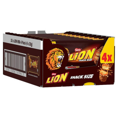 Lion Milk Chocolate Snacksize Bar 4 Pack Multipack 120g (10 x 120g)