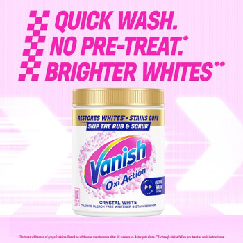 Vanish Gold Crystal White Oxi Action Stain Remover Powder 2.4kg (1 x 2.4kg)