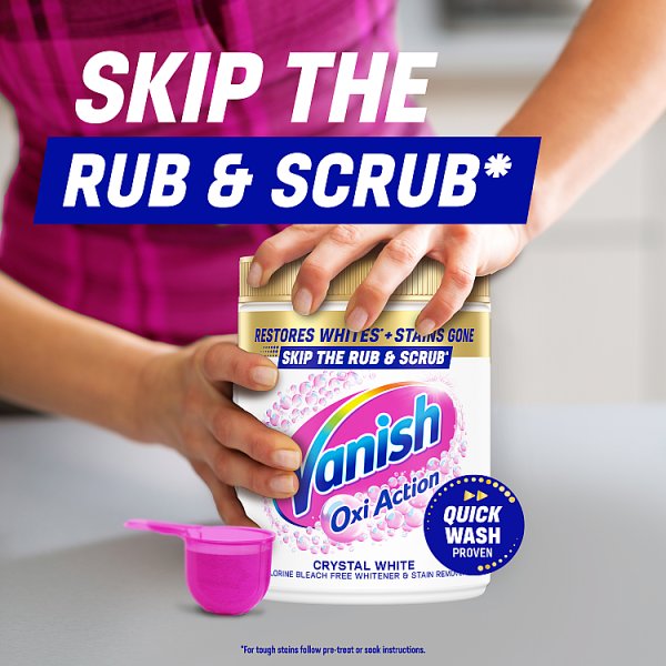 Vanish Gold Crystal White Oxi Action Stain Remover Powder 2.4kg (1 x 2.4kg)