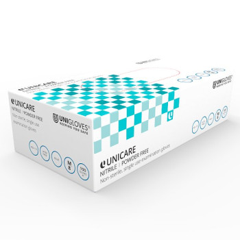 Unicare Blue Nitrile Powder Free Gloves - unit (Medium) (10 x 100pk) Unicare Blue Nitrile Powder Free Gloves - unit (Medium) (10 x 100pk)