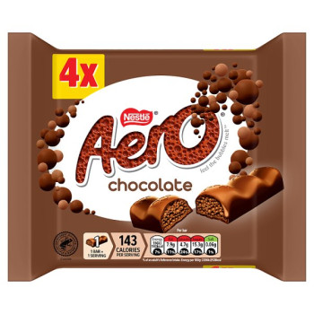 Aero Bubbly Milk Chocolate Bar 4 Pack Multipack 108g (14 x 108g)