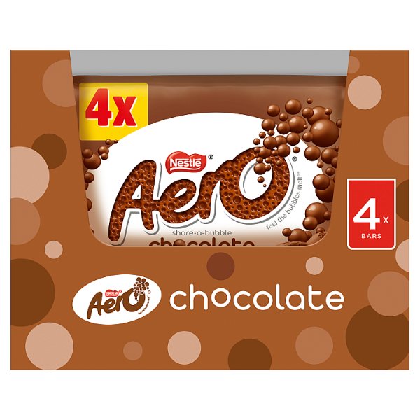 Aero Bubbly Milk Chocolate Bar 4 Pack Multipack 108g (14 x 108g)