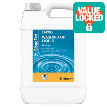 CleanPro Washing Up Liquid Lemon 5 Litres (1 x 5ltr)