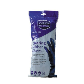 Ramon Pro Guard Medium Catering Rubber Gloves 6 Pairs (1 x 6Prs)