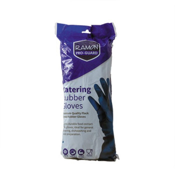 Ramon Pro-Guard Large Catering Rubber Gloves 6 Pairs (1 x 6prs)
