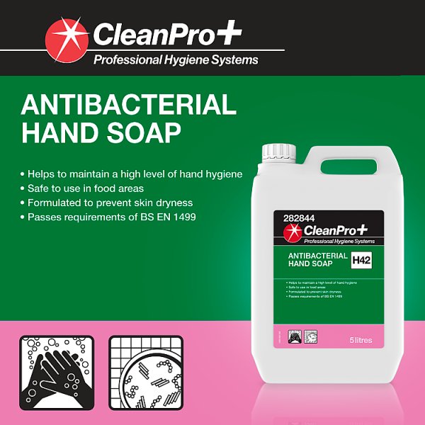 CleanPro+ Antibacterial Hand Soap 5 Litres (1 x 5ltr) CleanPro+ Antibacterial Hand Soap 5 Litres (1 x 5ltr)