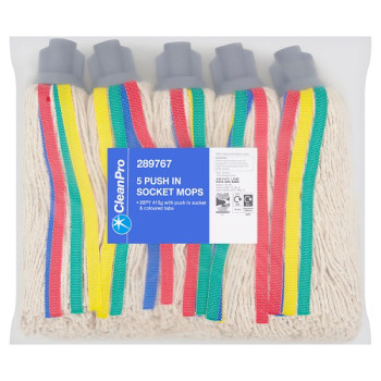CleanPro 5 Push In Socket Mops (1 x Sgl)