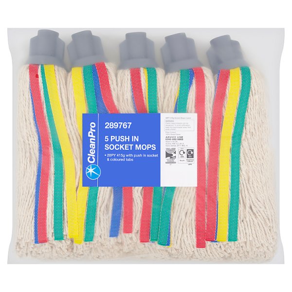 CleanPro 5 Push In Socket Mops (1 x Sgl)