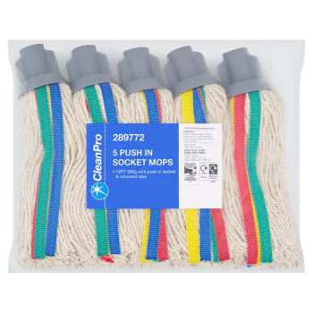 CleanPro 5 Push In Socket Mops (10 x Sgl)