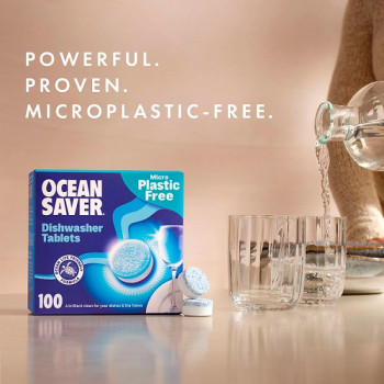 OceanSaver Plastic Free 100 Eco Dishwasher Tablets 1400g (1 x 100pk)