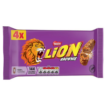 Lion Brownie Milk Chocolate Bar 4 Pack Multipack 120g (10 x 4x30g)