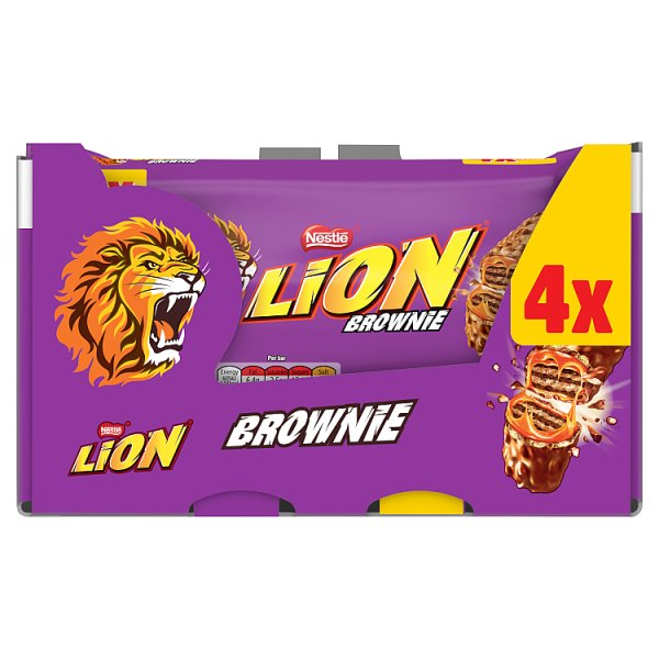 Lion Brownie Milk Chocolate Bar 4 Pack Multipack 120g (10 x 4x30g)