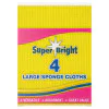 Super Bright 4 Large Sponge Cloths (8 x 4pk)