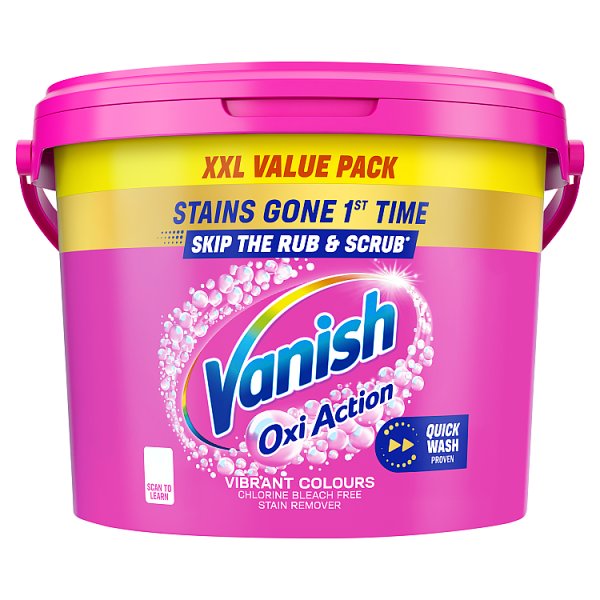 Vanish Oxi Action Vibrant Colours Chlorine Bleach Free Stain Remover 2.4kge (1 x 2.4kg)