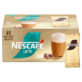 NESCAFE Latte Instant Coffee Sachets - 40 x 18g (1 x 40pk)