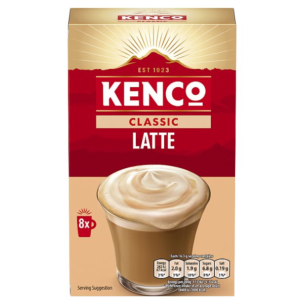 Kenco Latte Instant Coffee Sachets x8 (5 x 16.3g)